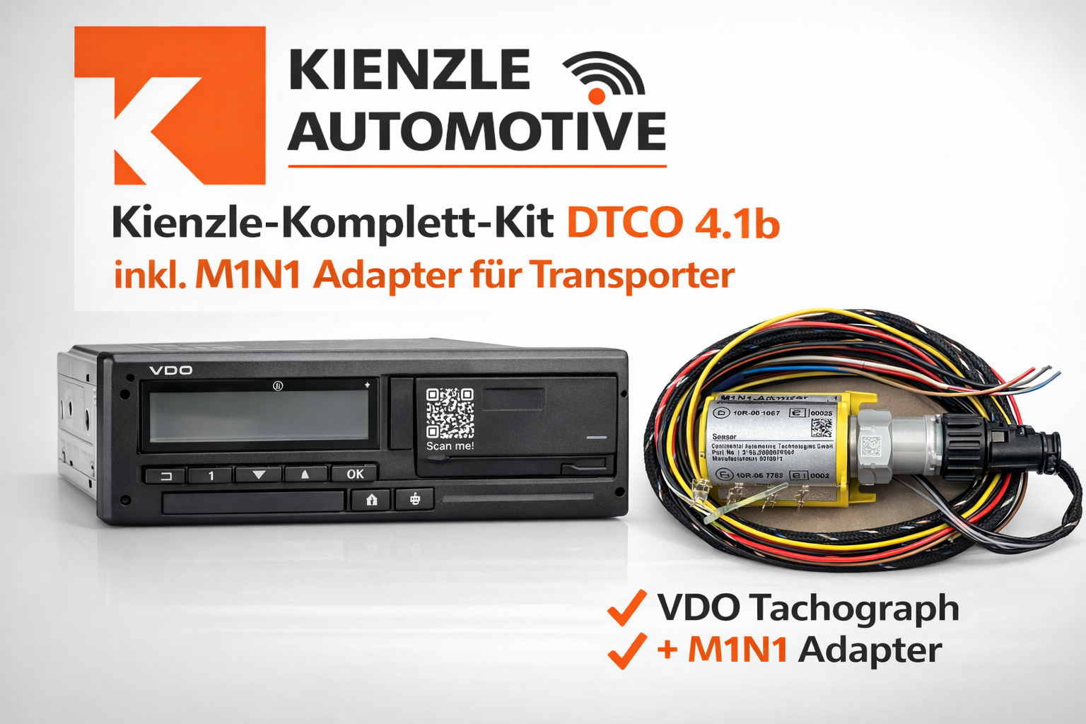Kienzle Komplett-KIT M1 N1 AdapterLCV Transporter DTCO 4.1b ohne CAN