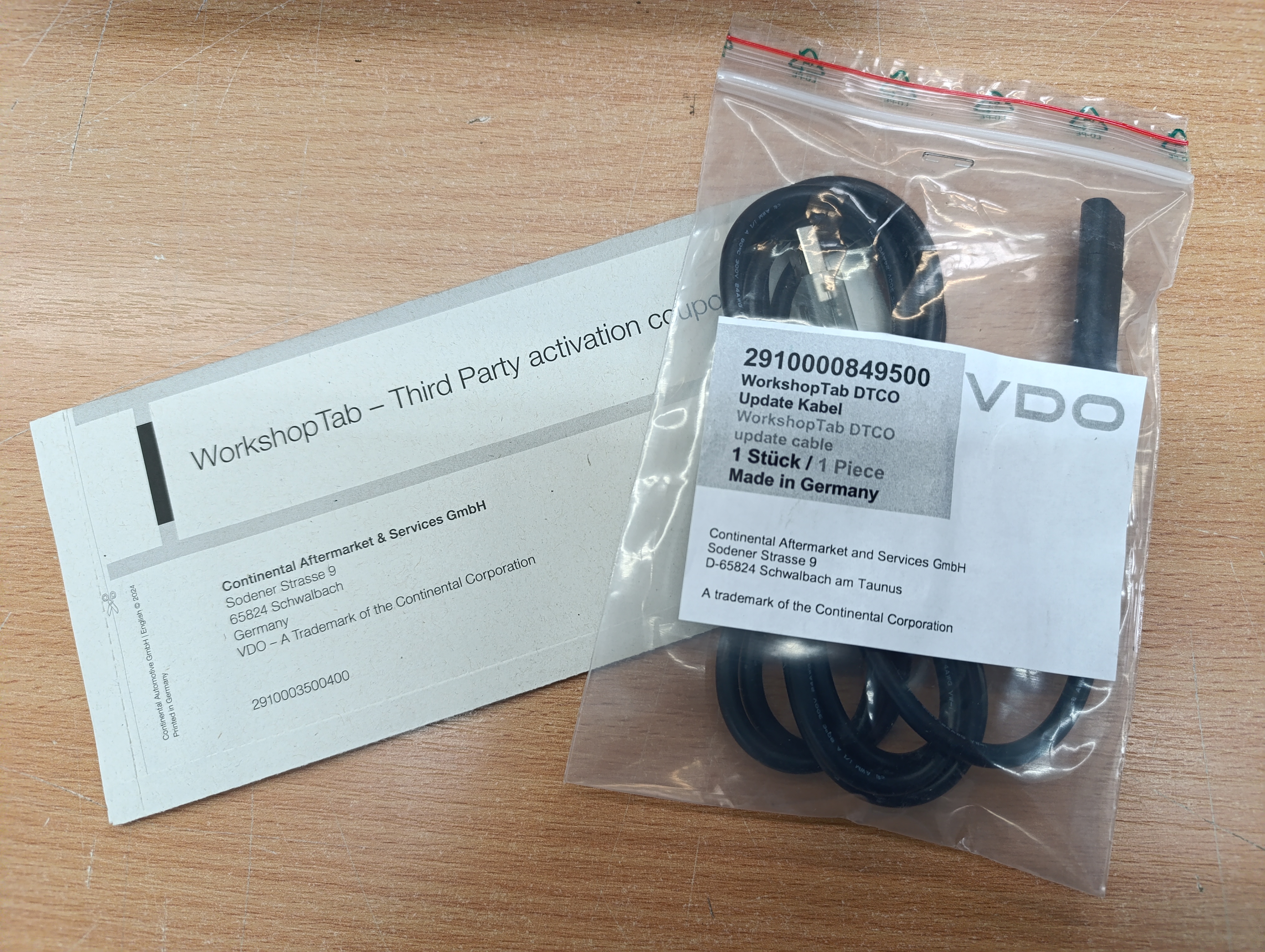 VDO Updater Paket zur Aktualisierung von Tachographen
