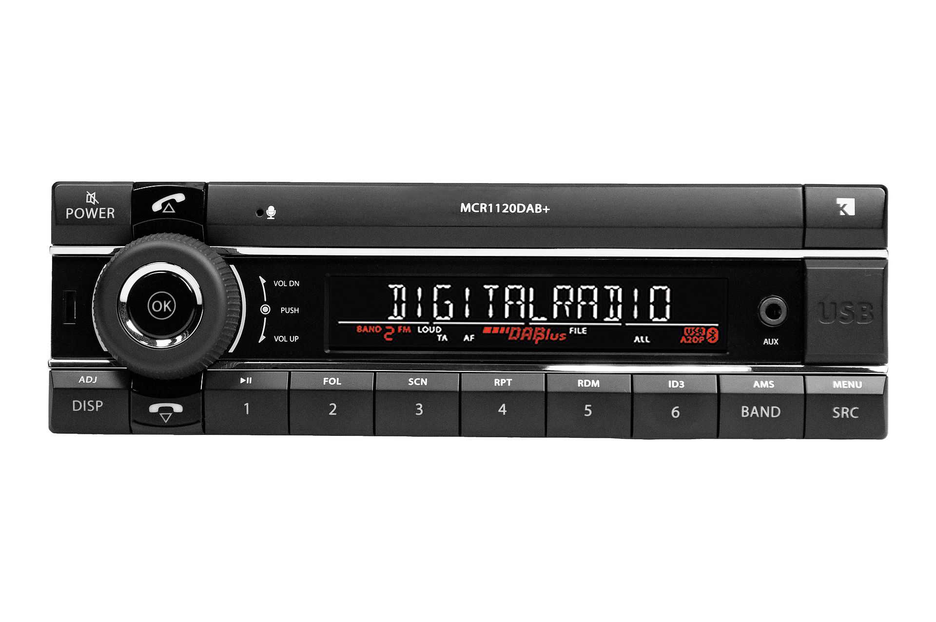 Kienzle 1-DIN-Radio MCR-1120DAB für 12 V
