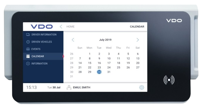 VDO SmartTerminal mit 7-Zoll-Touchdisplay, Nahaufnahme