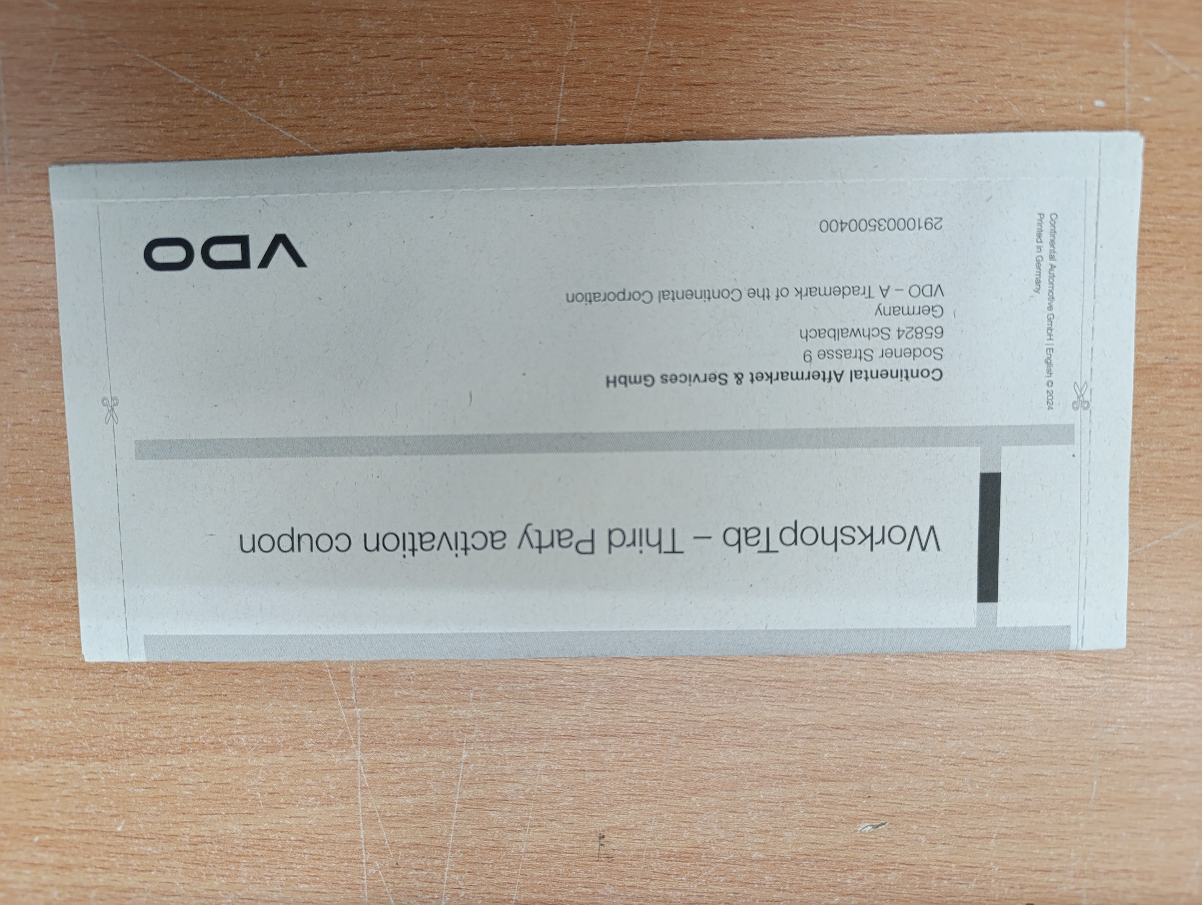 VDO Updater Paket Aktivierungscode