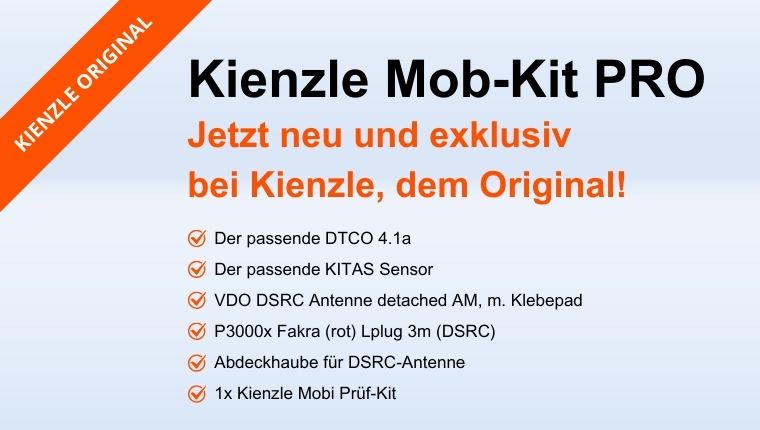 Zugeschnittenes Komplettset Kienzle Mob-Kit PRO Z2 mit DTCO 4.1a und KITAS 4 Speed Sensor